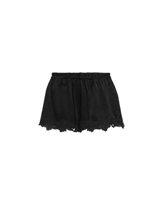 Cristal Lace-Trim Relaxed Shorts