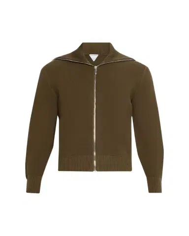 Bottega Veneta Men's Wool and Cotton Knit Full-Zip Cardigan | Thumbnail 1 Bottega Veneta Men's Wool and Cotton Knit Full-Zip Cardigan | Thumbnail 1