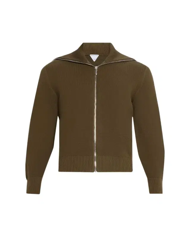 Bottega Veneta Men's Wool and Cotton Knit Full-Zip Cardigan
