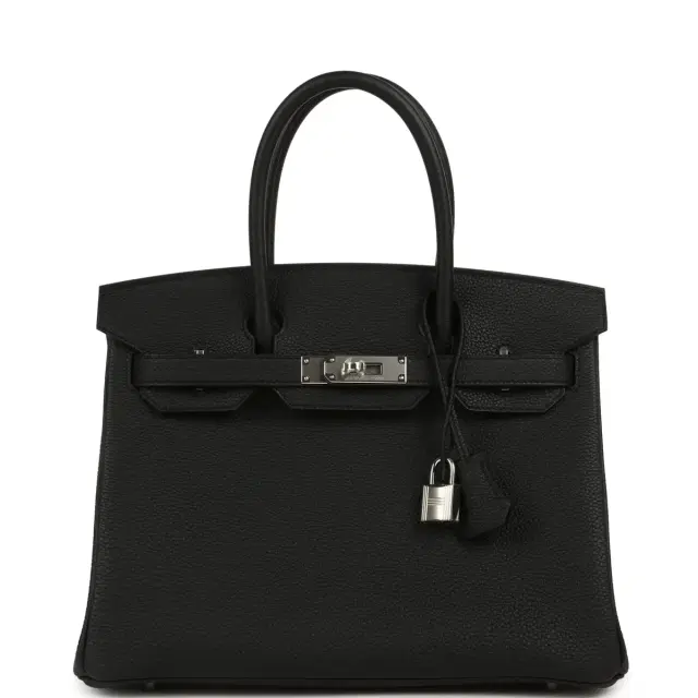 hermes Hermes Birkin 30 Black Togo Palladium Hardware