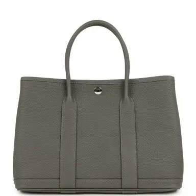 HERMÈS Hermes Garden Party 30 Gris Meyer Negonda Palladium Hardware | Thumbnail 4 HERMÈS Hermes Garden Party 30 Gris Meyer Negonda Palladium Hardware | Thumbnail 4