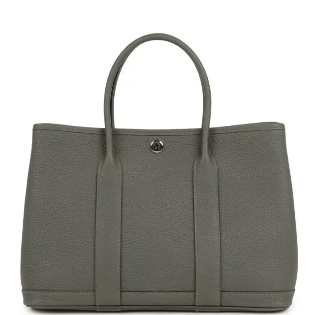 Hermes Garden Party 30 Gris Meyer Negonda Palladium Hardware