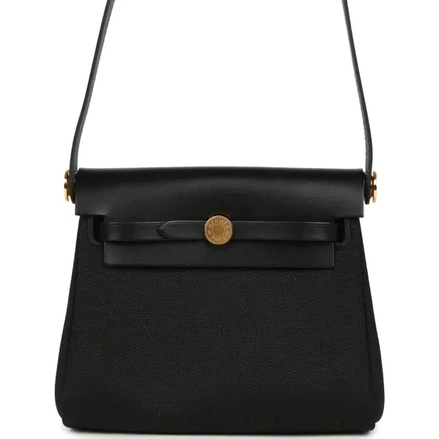 hermes Hermes Herbag Zip 20 Mini Black Toile Militaire Canvas and Black Vache Hunter Gold Hardware
