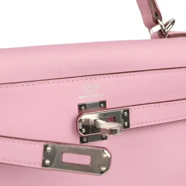 HERMÈS Hermes Kelly Retourne 25 Mauve Sylvestre Swift Palladium Hardware | Thumbnail 7 HERMÈS Hermes Kelly Retourne 25 Mauve Sylvestre Swift Palladium Hardware | Thumbnail 7