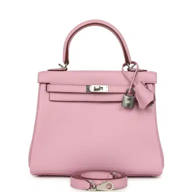 HERMÈS Hermes Kelly Retourne 25 Mauve Sylvestre Swift Palladium Hardware | Thumbnail 1 HERMÈS Hermes Kelly Retourne 25 Mauve Sylvestre Swift Palladium Hardware | Thumbnail 1