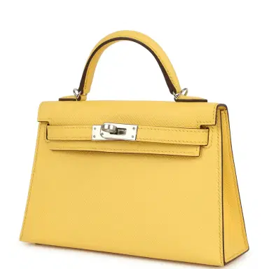 HERMÈS Hermes Kelly Sellier 20 Jaune Mango Epsom Palladium Hardware | Thumbnail 5 HERMÈS Hermes Kelly Sellier 20 Jaune Mango Epsom Palladium Hardware | Thumbnail 5