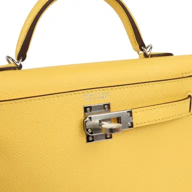 HERMÈS Hermes Kelly Sellier 20 Jaune Mango Epsom Palladium Hardware | Thumbnail 7 HERMÈS Hermes Kelly Sellier 20 Jaune Mango Epsom Palladium Hardware | Thumbnail 7