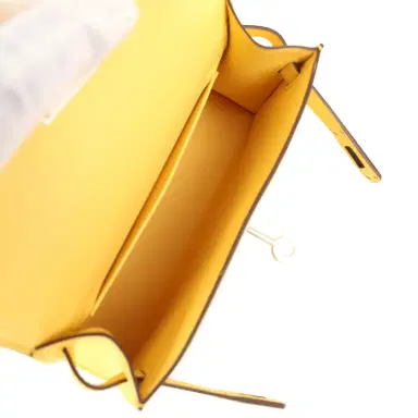 HERMÈS Hermes Kelly Sellier 20 Jaune Mango Epsom Palladium Hardware | Thumbnail 8 HERMÈS Hermes Kelly Sellier 20 Jaune Mango Epsom Palladium Hardware | Thumbnail 8