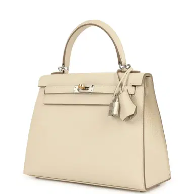 HERMÈS Hermes Kelly Sellier 25 Craie Epsom Electrum Hardware | Thumbnail 5