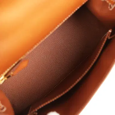 HERMÈS Hermes Kelly Sellier 25 Fauve Barenia Gold Hardware | Thumbnail 8 HERMÈS Hermes Kelly Sellier 25 Fauve Barenia Gold Hardware | Thumbnail 8