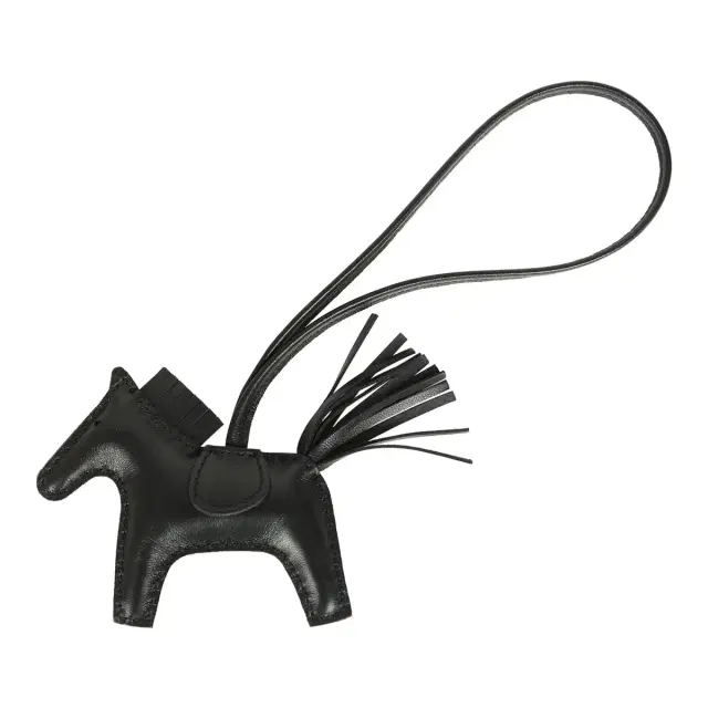hermes Hermes Rodeo Bag Charm PM So Black Milo Lambskin