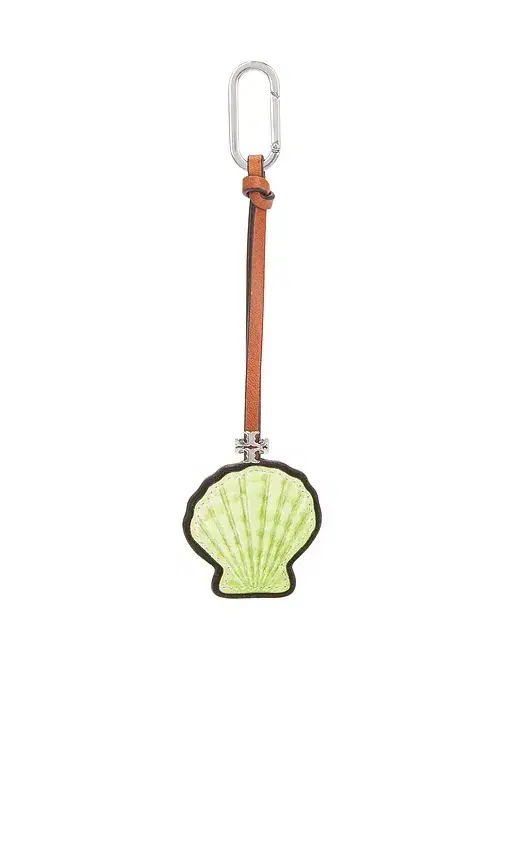 Tory Burch Leather Shell Key Fob