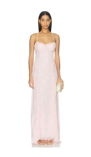 Runaway The Label Ellerby Frill Trim Maxi Dress | Thumbnail 1