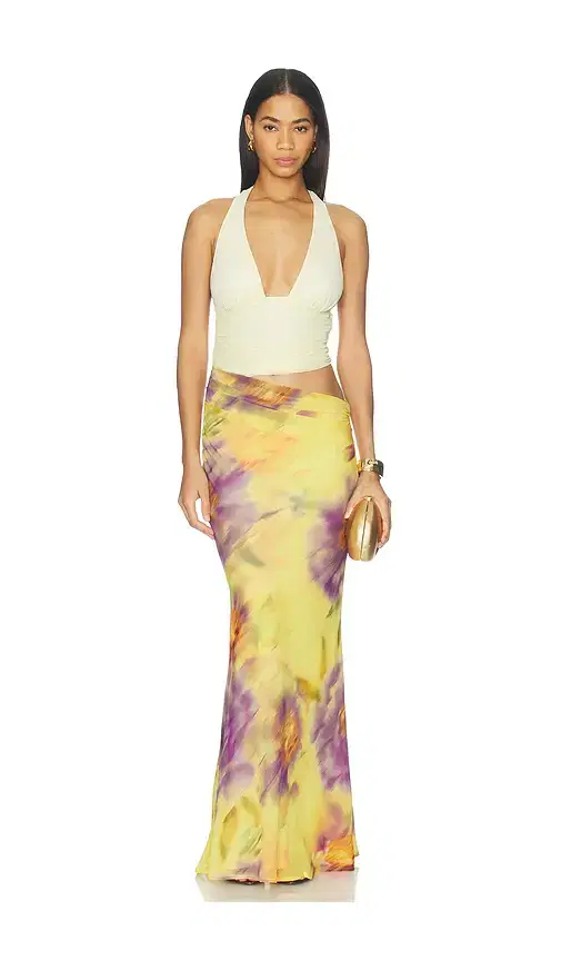 Runaway The Label Alexis Halter Cut Out Maxi Dress