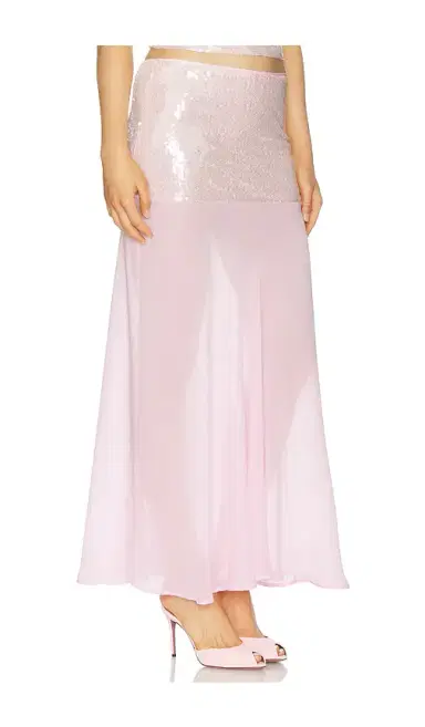 Runaway The Label Adeluna Sheer Bottom Maxi Skirt | Thumbnail 2