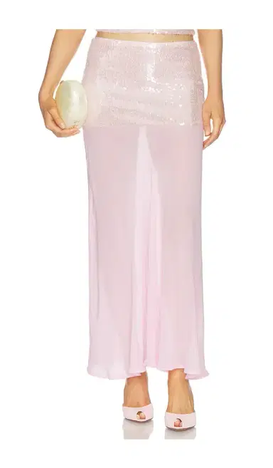 Runaway The Label Adeluna Sheer Bottom Maxi Skirt | Thumbnail 1
