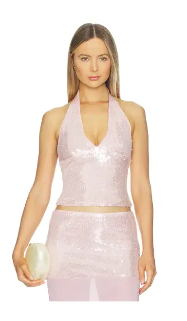 Runaway The Label Adeluna Deep Plunge Halter Top | Thumbnail 1 Runaway The Label Adeluna Deep Plunge Halter Top | Thumbnail 1