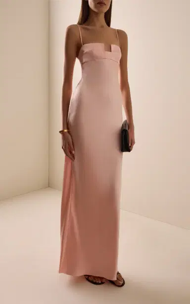 Bevza Exclusive Square Bra Satin Maxi Dress | Thumbnail 2 Bevza Exclusive Square Bra Satin Maxi Dress | Thumbnail 2