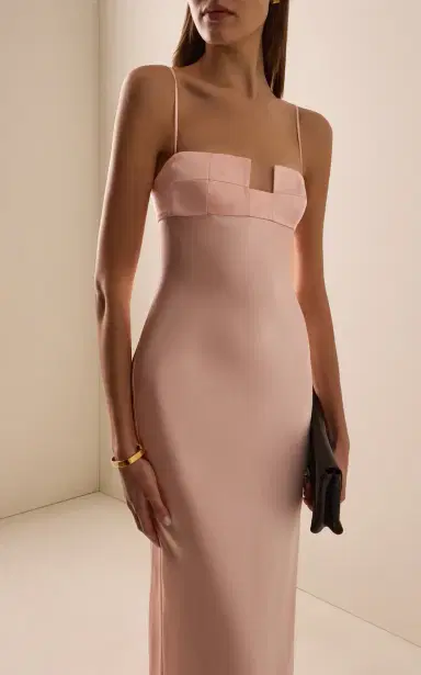 Bevza Exclusive Square Bra Satin Maxi Dress | Thumbnail 3 Bevza Exclusive Square Bra Satin Maxi Dress | Thumbnail 3