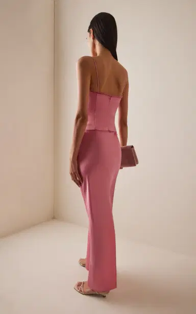 Alejandra Alonso Rojas Hand-Draped Satin Bustier Dress | Thumbnail 4