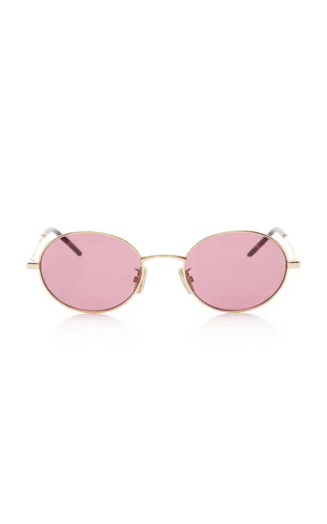 Givenchy City Round-Frame Metal Sunglasses