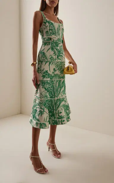 Alexis Kayleen Printed Twill Midi Dress | Thumbnail 3