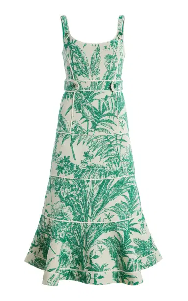 Alexis Kayleen Printed Twill Midi Dress | Thumbnail 7