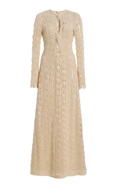 Alexis Niccola Beaded Cotton Macrame Maxi Dress | Thumbnail 18