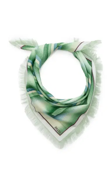 Otzio Spray Fringed Cotton Voile Scarf | Thumbnail 4