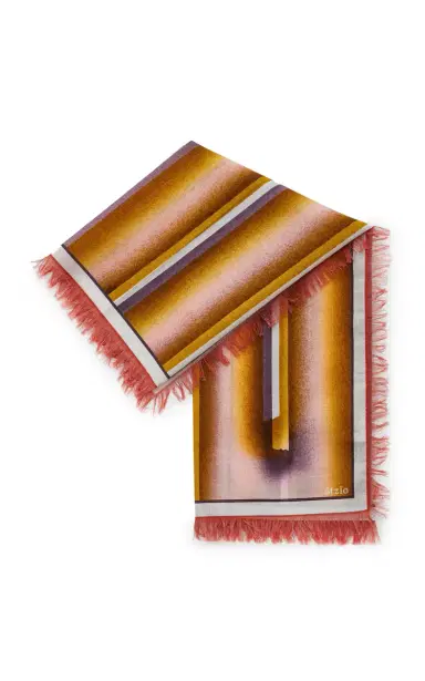 Otzio Spray Fringed Cotton Voile Scarf | Thumbnail 3