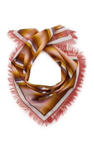 Otzio Spray Fringed Cotton Voile Scarf | Thumbnail 4
