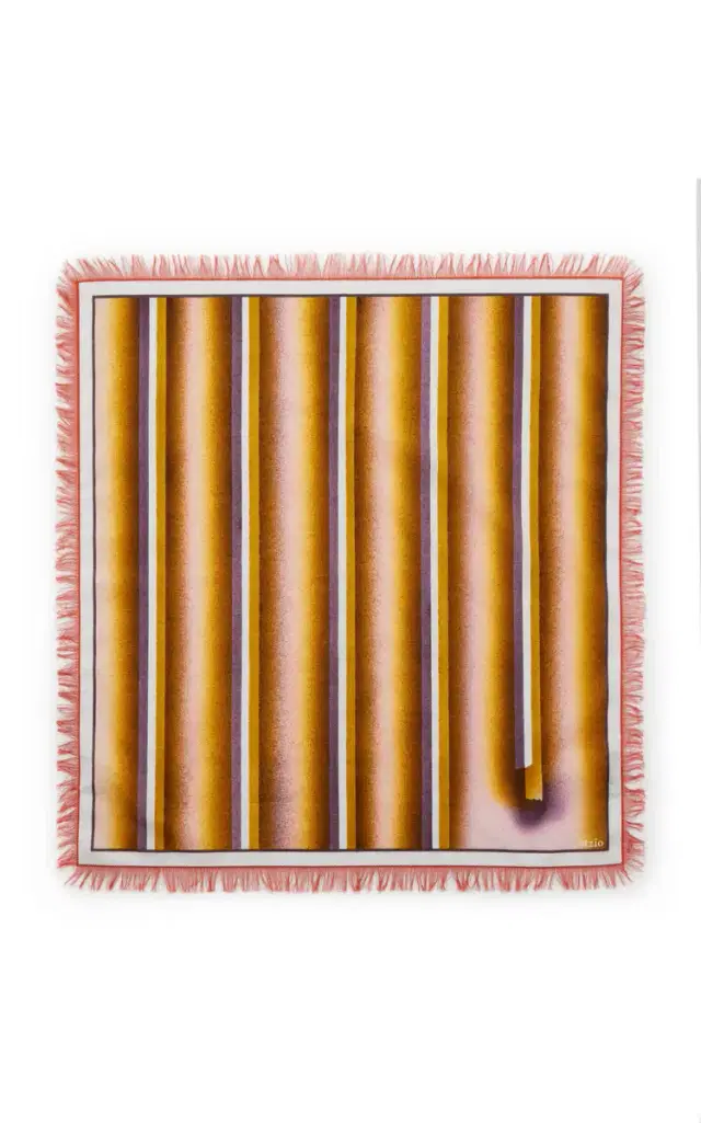 Otzio Spray Fringed Cotton Voile Scarf