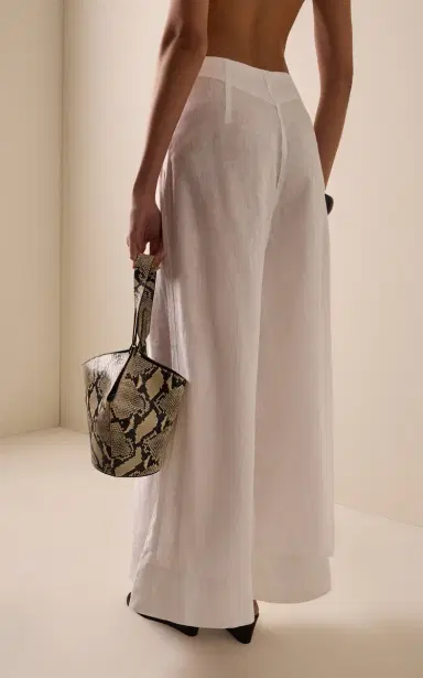 Citizens of Humanity Riviera Pleated Linen Cropped Palazzo Pants | Thumbnail 4 Citizens of Humanity Riviera Pleated Linen Cropped Palazzo Pants | Thumbnail 4