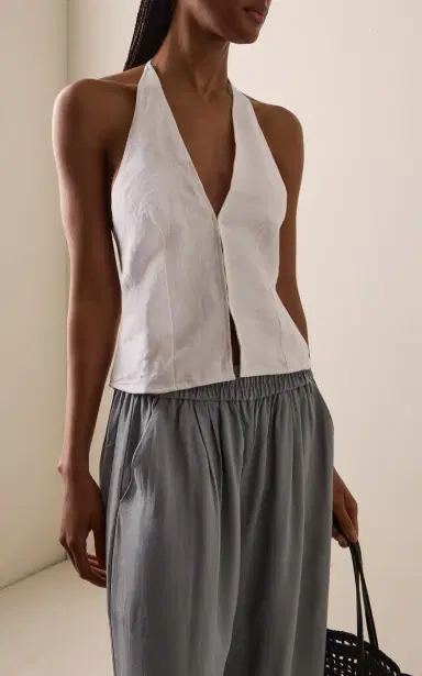 Deiji Studios Close Linen Halter Top | Thumbnail 3 Deiji Studios Close Linen Halter Top | Thumbnail 3