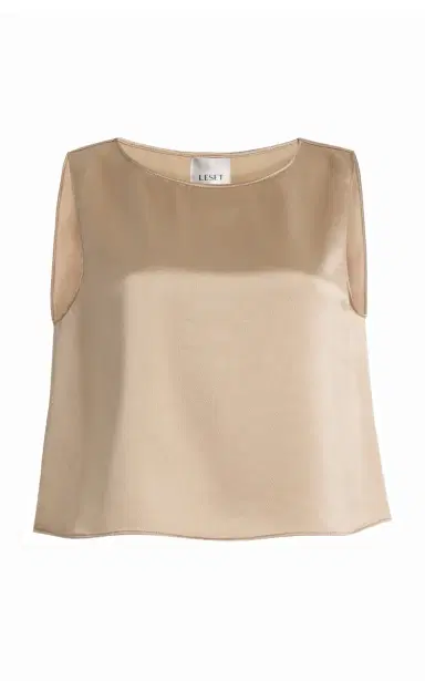 LESET Barb Satin Crop Top | Thumbnail 1