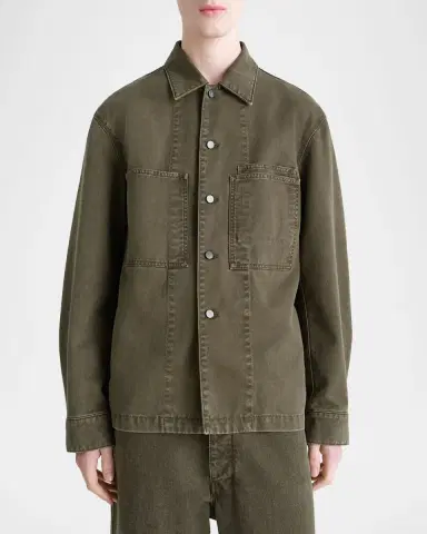 Lemaire Men's Denim Utility Overshirt | Thumbnail 4 Lemaire Men's Denim Utility Overshirt | Thumbnail 4