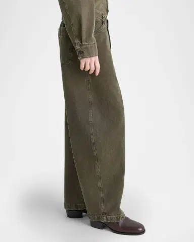 LEMAIRE Men's Waistband-Cinch Maxi Workwear Pants | Thumbnail 6 LEMAIRE Men's Waistband-Cinch Maxi Workwear Pants | Thumbnail 6