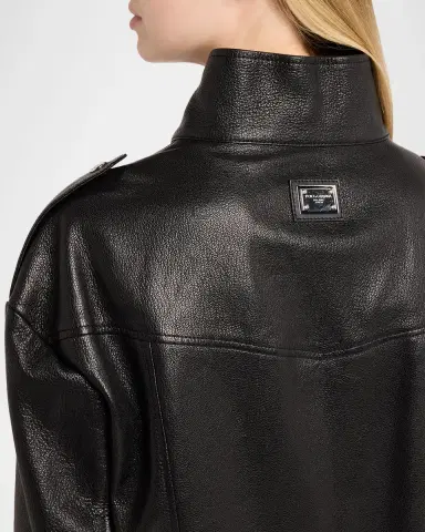 Dolce & Gabbana Plonge Leather Moto Jacket | Thumbnail 5 Dolce & Gabbana Plonge Leather Moto Jacket | Thumbnail 5