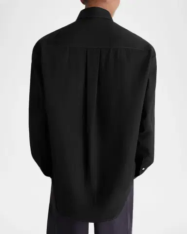 Lemaire Men's Cotton Twill Snap-Front Western Shirt | Thumbnail 3 Lemaire Men's Cotton Twill Snap-Front Western Shirt | Thumbnail 3