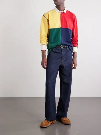 Drake's Colour-Block Cotton-Jersey Rugby Shirt - Men | Thumbnail 2