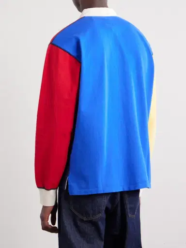 Drake's Colour-Block Cotton-Jersey Rugby Shirt - Men | Thumbnail 4