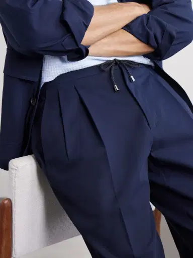 De Petrillo Straight-Leg Pleated Cotton-Twill Trousers - Men | Thumbnail 5 De Petrillo Straight-Leg Pleated Cotton-Twill Trousers - Men | Thumbnail 5