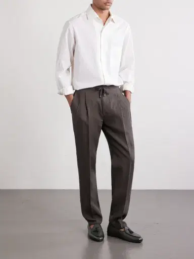 De Petrillo Straight-Leg Pleated Linen Suit Trousers - Men | Thumbnail 2 De Petrillo Straight-Leg Pleated Linen Suit Trousers - Men | Thumbnail 2