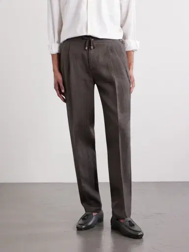 De Petrillo Straight-Leg Pleated Linen Suit Trousers - Men | Thumbnail 3 De Petrillo Straight-Leg Pleated Linen Suit Trousers - Men | Thumbnail 3