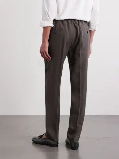 De Petrillo Straight-Leg Pleated Linen Suit Trousers - Men | Thumbnail 4 De Petrillo Straight-Leg Pleated Linen Suit Trousers - Men | Thumbnail 4