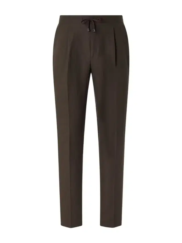 Straight-Leg Pleated Linen Suit Trousers - Men