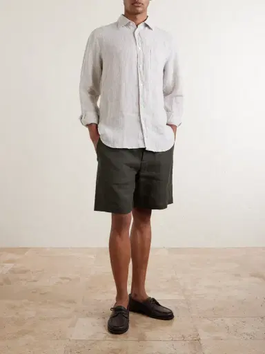 Hartford Paul Striped Linen Shirt - Men | Thumbnail 2