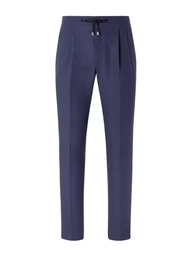 Straight-Leg Pleated Linen Suit Trousers - Men