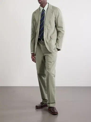 Drake's Games Herringbone Cotton Suit Jacket - Men | Thumbnail 2