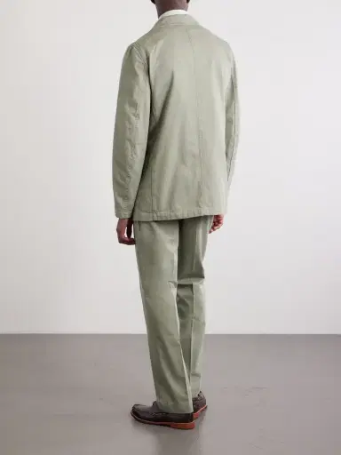 Drake's Games Herringbone Cotton Suit Jacket - Men | Thumbnail 4